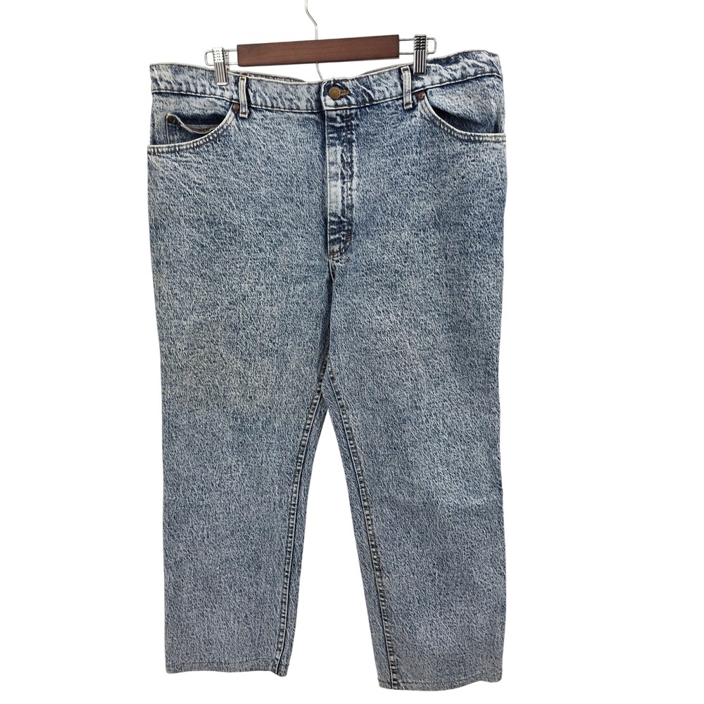 Vintage Lee Genuine Jeans‎ Blue Acid Wash Denim Mens Classic Fit Pants